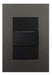 Jeluz Light Switch Armada 1 Button Black Anthracite Cover 0