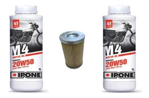 Ipone Kit Service Rouser Rs 200 - 20W50 Oil + Coyote Filter 0