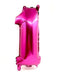 Tu Mundo Metallic Number Balloons 41 cm Fuchsia 2