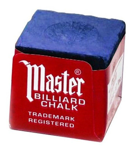 Master Billiard Pool Cue Chalk - 12 Professional Cubes - Blue 1