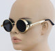 BV Round Metal Steampunk Sunglasses for Men and Women 4