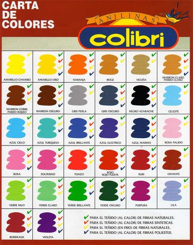 Colibrí Cold/Hot Dye Powder - 10 Units - Choose Your Colors 2