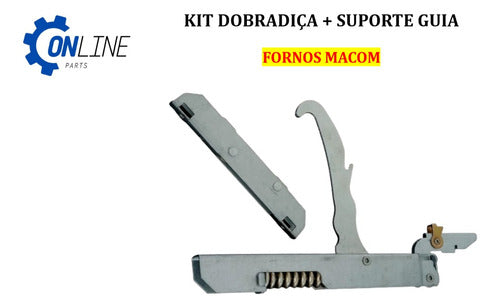 Kit Dobradiça + Suporte Guia Da Porta P/ Fornos Macom 1