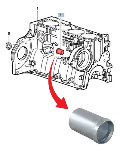 Caño Block Entrada Bomba Agua Onix Chevrolet Original 1