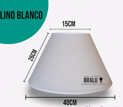 Pack of 2 Conical Lamp Shades 15x40x26cm for Bedside Table or Floor Lamp 1