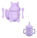 Set Silicona Bebé Plato + Cuchara + Tenedor + Vaso 0