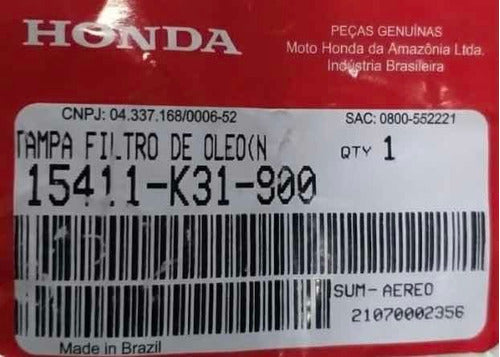 Tampa Filtro De Oleo Cb 250 Twister 2016 A 2021 Original 1