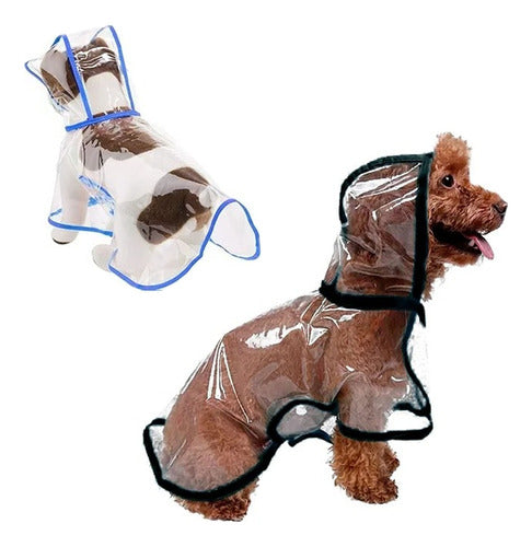 SOLO PARA VOSS Piloto Capa Lluvia Impermeable Mascotas Transparente Talle 8 1