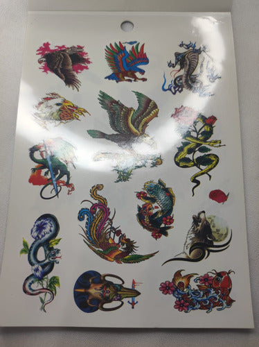 Temporary Self-Adhesive Tattoos Variety Pack 6 Sheets 91