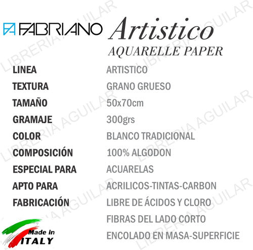 10 Fabriano Artistic Watercolor Paper 100% Cotton Thick Grain 2