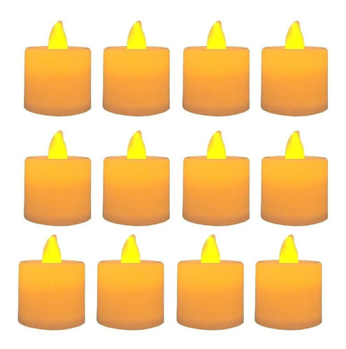 Smokeless Candles - 12 LED Warm Light for Weddings and Centerpieces 0