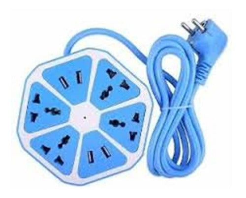 eJump Hexagonal Electric Power Strip with 4 USB Ports 0