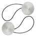 Haussman Silver Júpiter Curtain Tiebacks with Decorative Hanging Tassels (Set of 2) 0