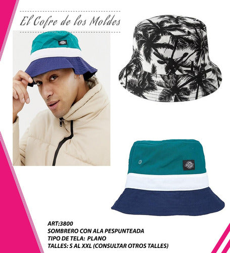 El Cofre de los Moldes Digital Hat Pattern, Size Pack S to XXL 0