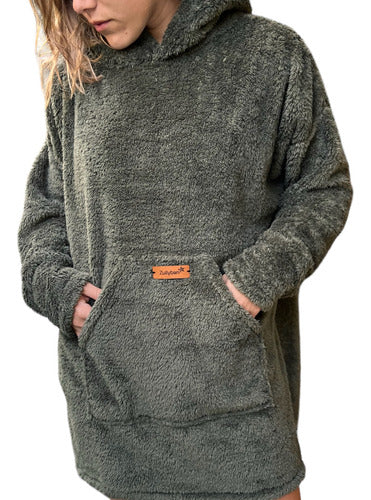 Oversize Lamb Fleece Unisex Hoodie Pajama 11