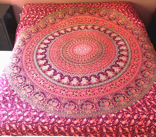 Indian Cotton 2.5-Plaza Bedspread Mandala Sofa Cover 4
