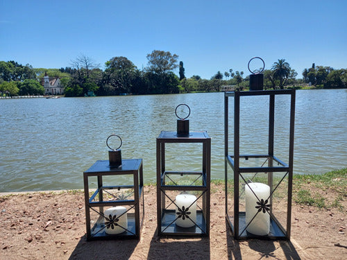 Candelady Combo of 3 Decorative Lanterns for Candle 1