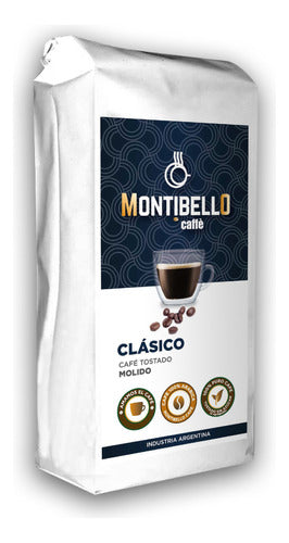 Cafe Molido Tostado Sin Azucar Montibello Clasico 1kg 1