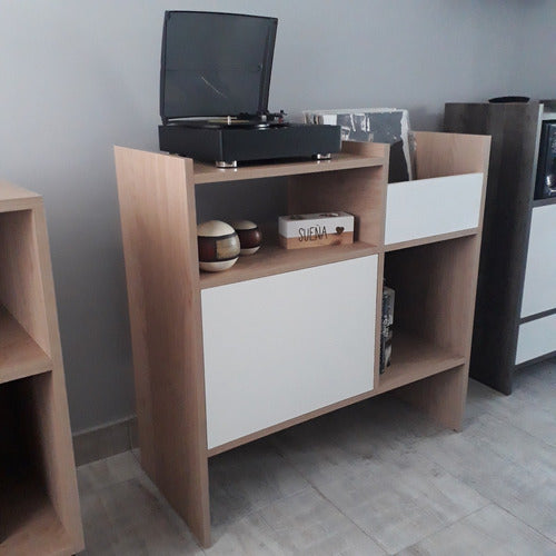 Vinyl Record Player and Albums Table Furniture with Shelf In Stock 31