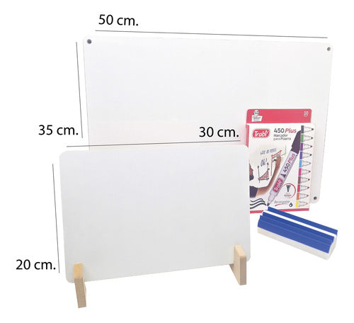 Combo Two Whiteboards (30x20-50x35) Scientific + Accessories 1