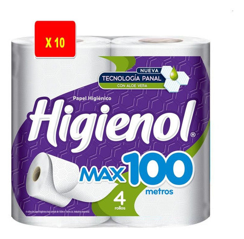 Papel Higiénico Nuevo Higienol Max Manzanilla 100 M - Bolsón 1