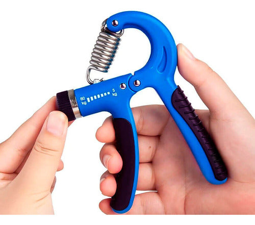 Hand Grip Com Ajuste Azul 5kg A 60kg Fisioterapia 1