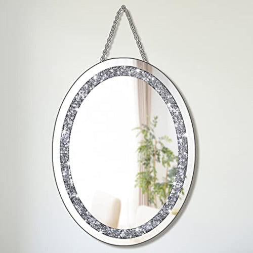 Dmdfirst Brilliant Silver Mirror with Diamond Shaped Design 0