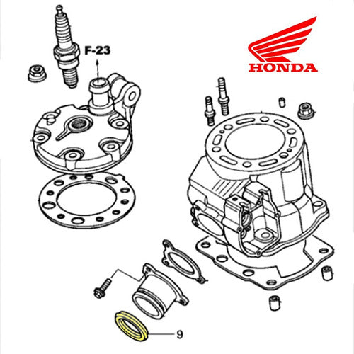 Junta Escape Vejiga Original Honda Cr 250 02 - 04 1