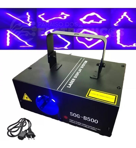 Canhão Raio Laser Holográfico Luzazul Rítmico Musica Sogb500 0