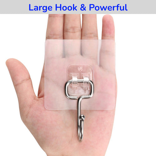 Sznkb Transparent Hooks with Adhesive - Holds Up to 22 lbs 1