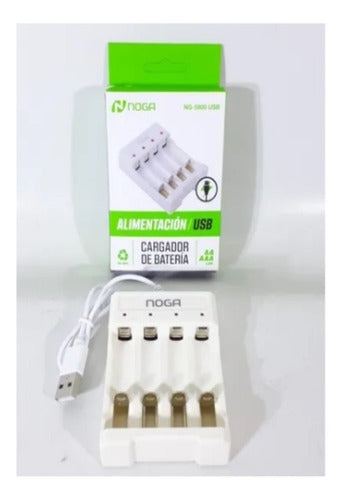 Cargador De Pilas Noga Usb + 4 Pilas Doble A,  Ramos Mejia 2