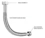 Stainless Steel Flexible Corrugated Hose 1/2 X 30 cm 1