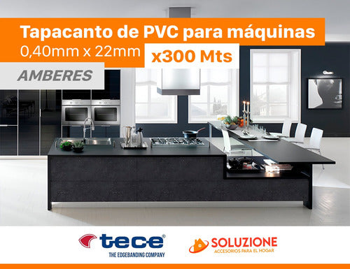 Tapacanto Pvc Filo Amberes 22mm X 300 Mts P/ Máquina 1