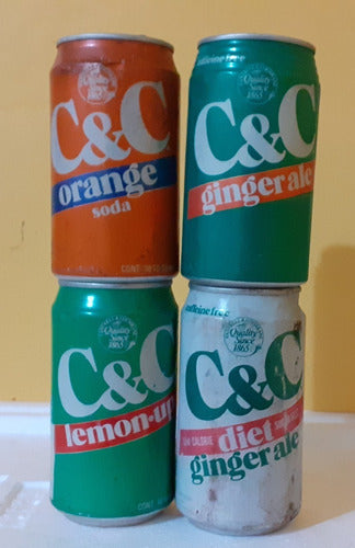 Lote 4 Latas * Jugos C&c*, Vacias, Año 1991, Usa 0