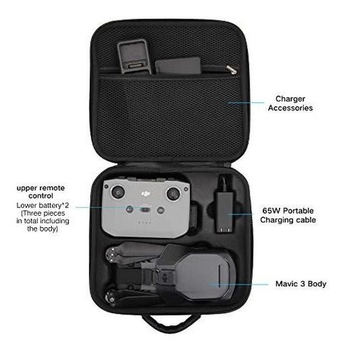 Yueli Mavic 3 Case + Transport Strap for DJI Mavic 3 - Black 2