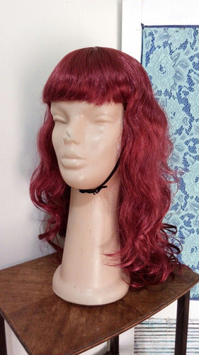 Peluca Colorada Con Ondas Modelo Unico By La Parti Wigs! 4