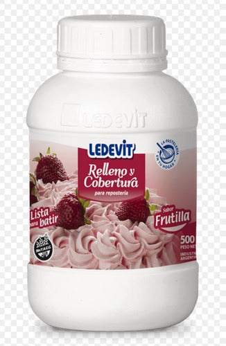 Ledevit Crema Para Relleno Y Cobertura Sabor Frutilla 500 Gr 0