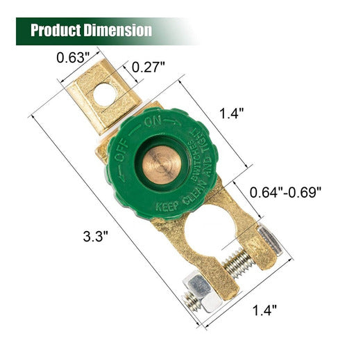 Llave Corte Bateria Corta Corriente Sobre Borne Sin Modific 3