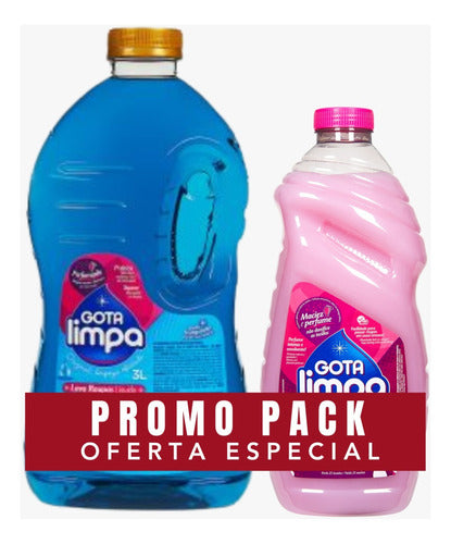 Gota Limpia Liquid Laundry Soap 3 Liters + 2 Liters Fabric Softener 0