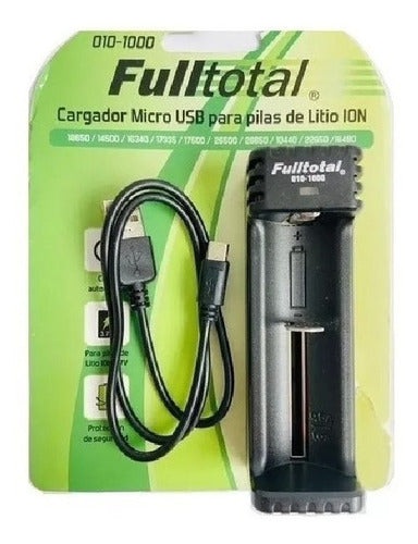 Cargador Pilas Cr123a 123 Micro Usb + Pila Recargable 123 2