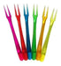 Acrylic Cocktail Fork Set 6 Units Assorted Colors by Silmar Inspired 0