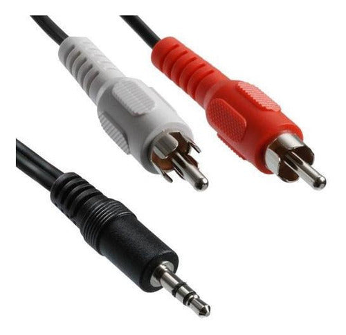 Cable 3.5 A 2 Rca Spica A 2rca Macho Macho Ambas Puntas 0