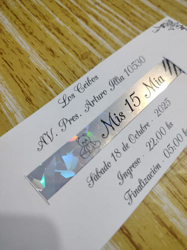 Lbgecreaciones Holographic Bracelets with Bracelet Holders Invitation X50 + 50 3