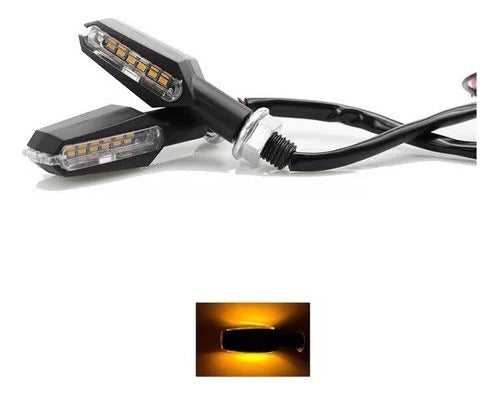 Giros Guiño Para Moto X2 Led Doble 12v. 0