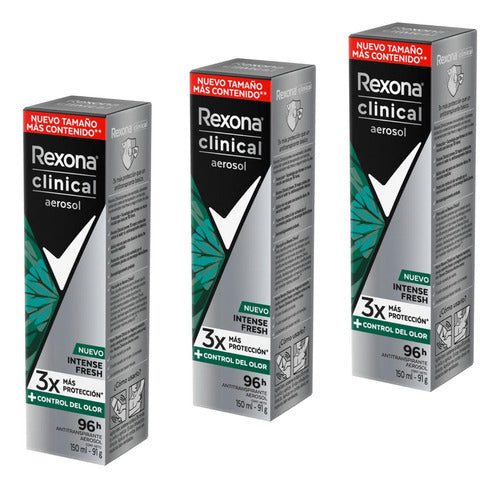 Rexona Clinical 96H Intense Fresh Pack of 3 Units 0