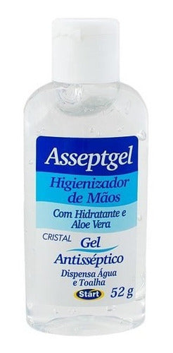 15 Álcool Gel P/mãos 70% Asseptgel P/bolsa Antisséptico 52gr 1