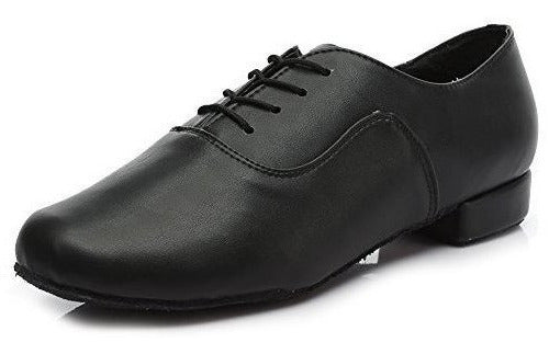 Dkzsyim Professional Leather Latin Dance Shoes for Men Ballroom Jazz Tango Waltz Performance 1