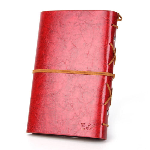 EvZ Retro Style Red Leather Journal 1