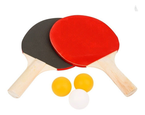 Pack of 3 Ping Pong Game Set with 2 Paddles + 3 Balls 1