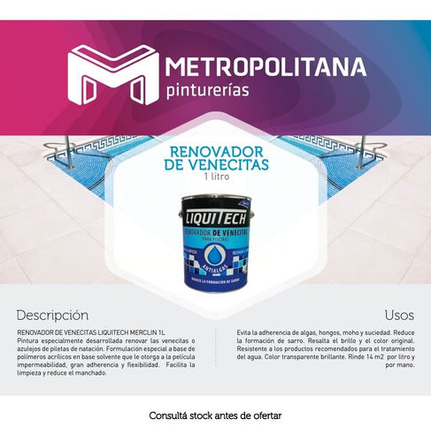 Protector Renovador De Venecitas Liquitech | Merclin | 1lt 1